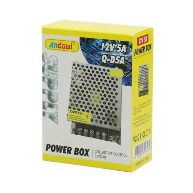 Andowl Τροφοδοτικό Ρεύματος 12V 5A 60W Q-D5A – Power Supply Box 0751073