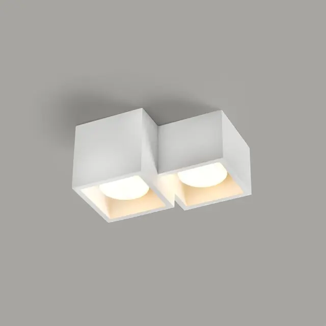 AcaLights ΓΥΨΙΝΟ 2 ΤΕΤΡΑΓΩΝA Φ/Σ ΟΡΟΦΗΣ ΦΥΣΙΚΟ 265*235*150 GENI 2*GX53 2