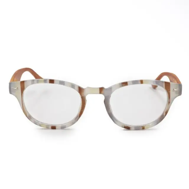 Frog Optical Γυαλιά Πρεσβυωπίας 246 σε Τριχρωμία Λευκή-Γκρι-Ξύλινη στη Μετώπη και Βραχίονες στο Χρώμα του Ξύλου +2.25