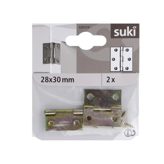 Μεντεσές 28x30mm PASSIVAT Γωνιώδης 2