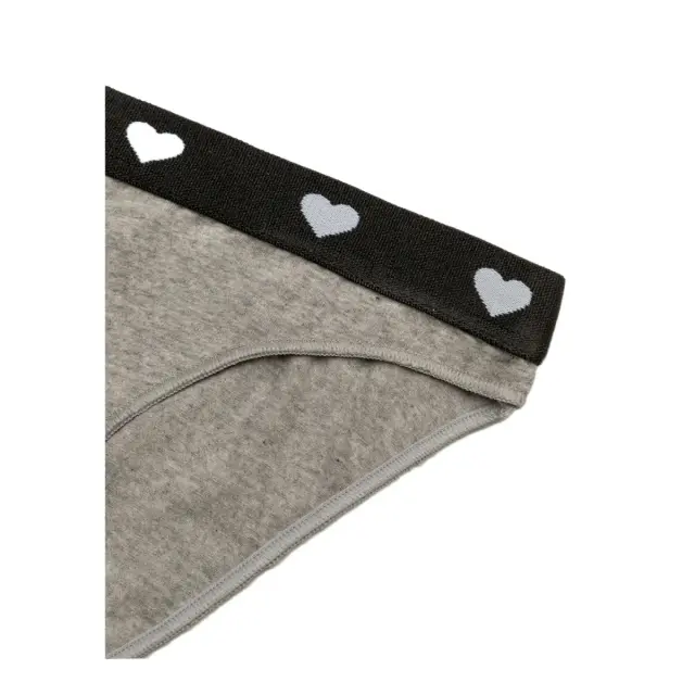 Minerva Εφηβικό Slip Hearts, Χρώμα Γκρι Μελανζέ 2