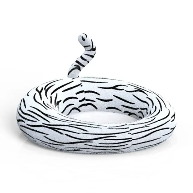PET BED 60Φ ZEBRA TAIL (L60 * W60 * H37cm)