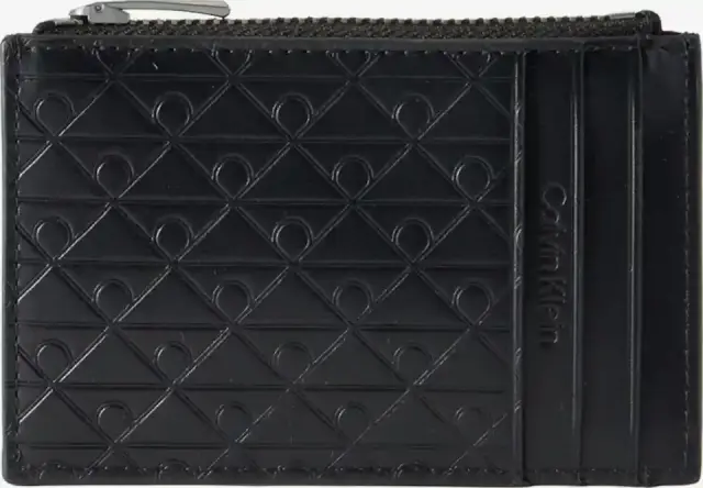 Calvin Klein Θήκη για Κάρτες Refined Emblem Mix N/S Zip Cardholder Μαύρο