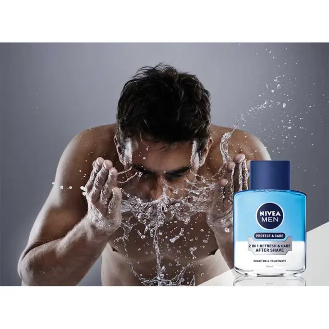 Nivea Men After Shave 2 σε 1 Protect + Care 100ml 3