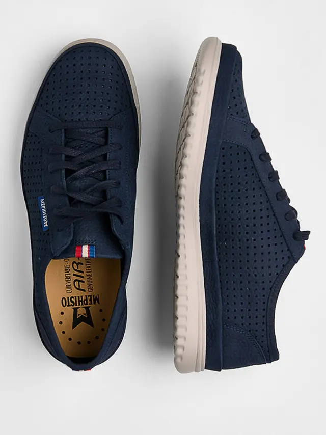 Mephisto Sneakers Ανδρικό δέρμα Nubuck Μπλέ MEP/TOM PERF NAVY 3
