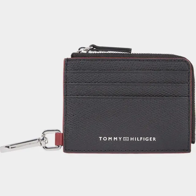 Tommy Hilfiger - Ανδρικό Δερμάτινο Πορτοφόλι Th Struc Leather Cc With Zip AM0AM11939-BDS Μαύρο