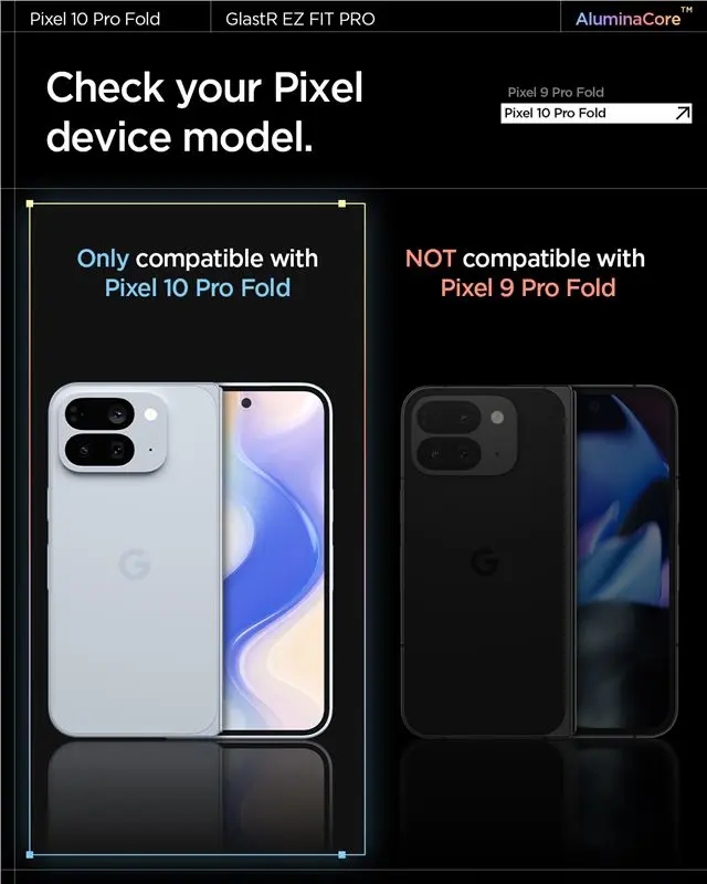 Spigen Glass tR EZ Fit Pro 2 Pack, transparency - Google Pixel 10 Pro Fold 3