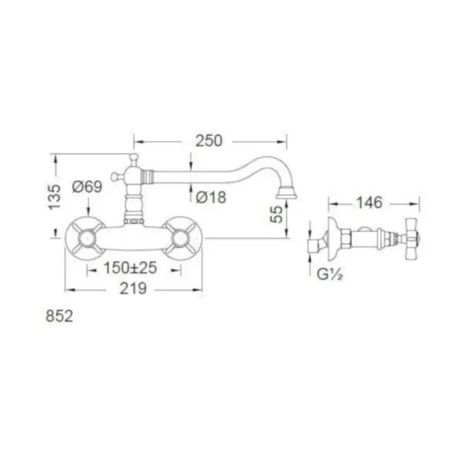 Μπαταρία νεροχύτη PRINCETON 852-400 2