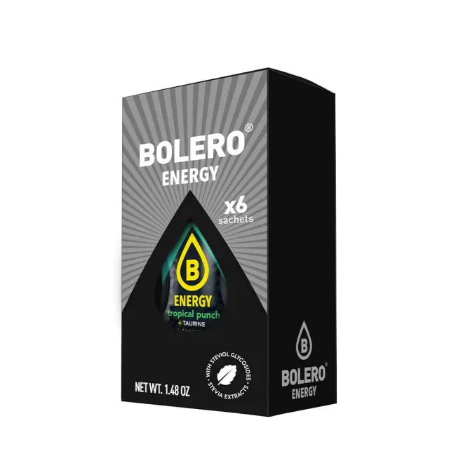 Bolero Energy Mix Tropical Punch, 6 x 7 g