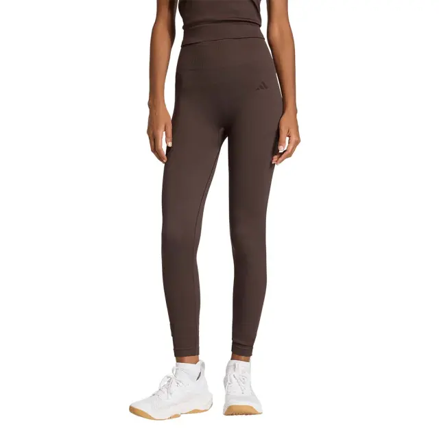 adidas Performance Women's Workout Essentials Knit 1/1 Leggings Καφέ KE5845 (adidas Performance)