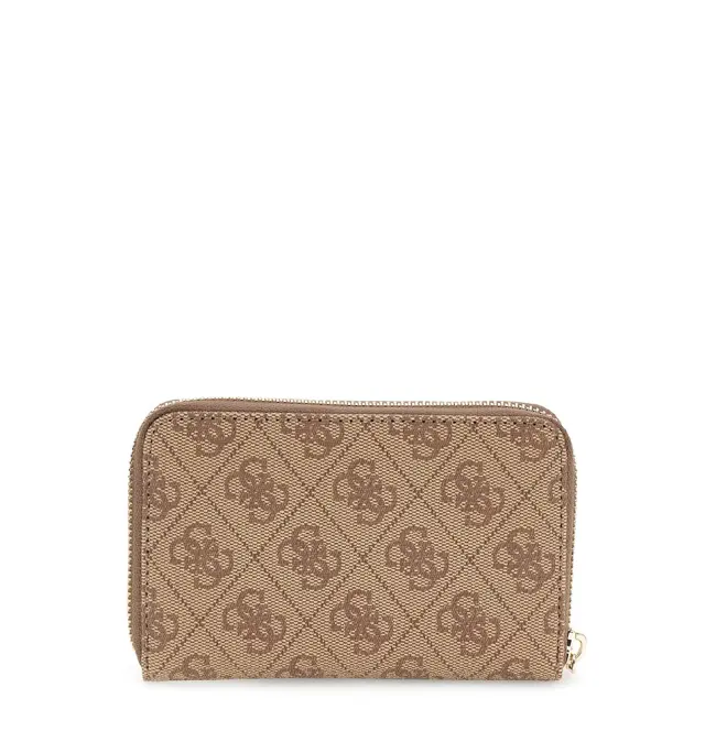 Guess - Γυναικείο Πορτοφόλι Laurel II Med Zip-Around SWSG7459140-LATT Μπεζ 3