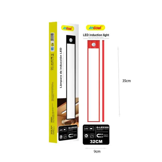 Andowl LED Φωτιστικό Ντουλαπιού με Αισθητήρα Κίνησης Q-LED300 - USB Rechargeable LED Induction Light 0751136 2