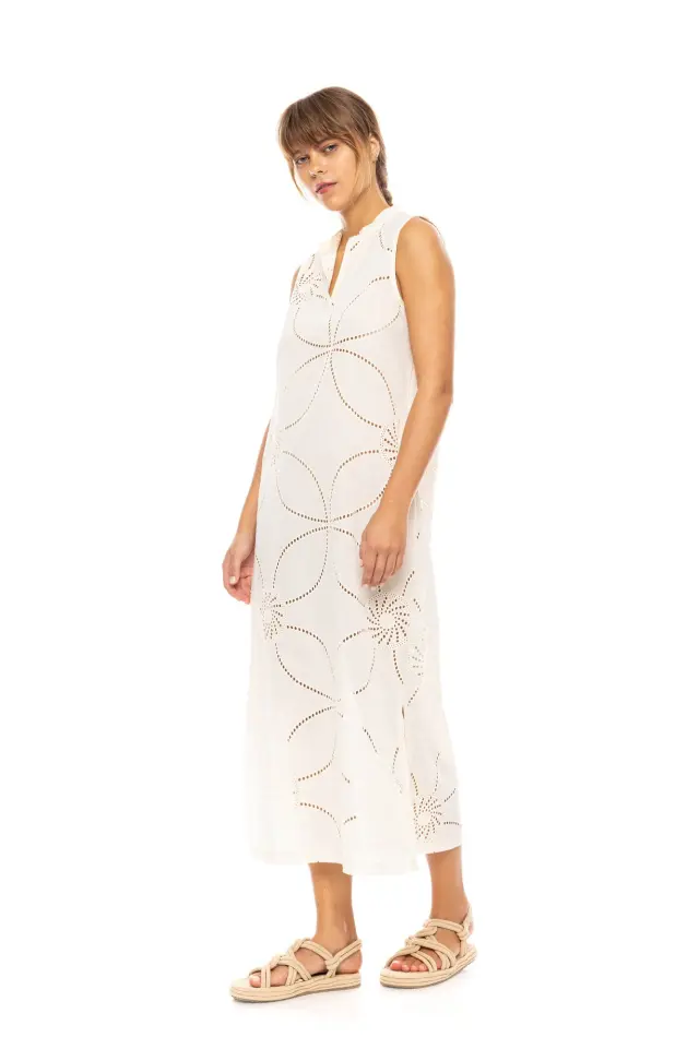 Beachwear Midi Solid B647 Off White Pink Label 3