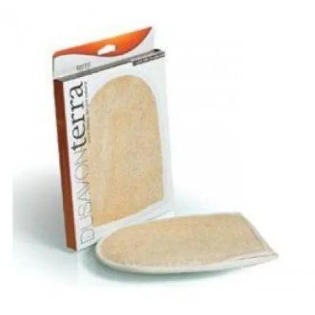 Dusavon Terra Loofah Mitt With Cotton Γάντι Οβάλ Loofah & Cotton, 1 τεμάχιο