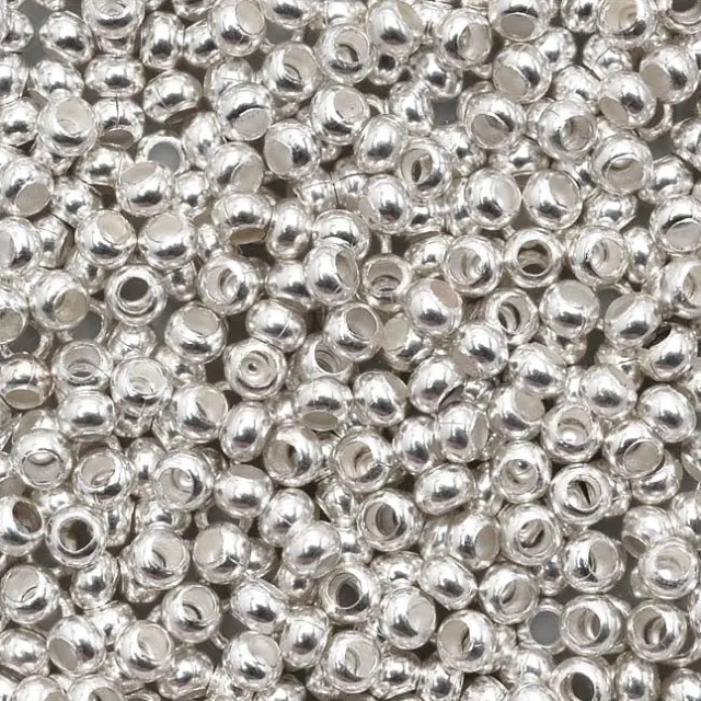 Μεταλλικές Χάντρες Rhodium Color 11/0 ~2gr (~100τεμ)