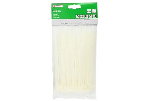 Cable ties 3.6 x 150 mm 100 pieces white