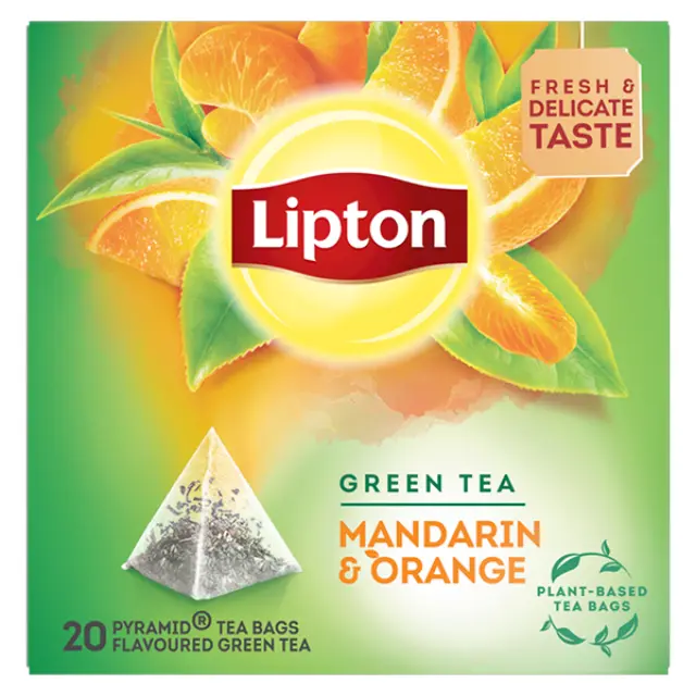 Lipton Πράσινο Τσάι Mandarin & Orange 20 Φακελάκια 8gr