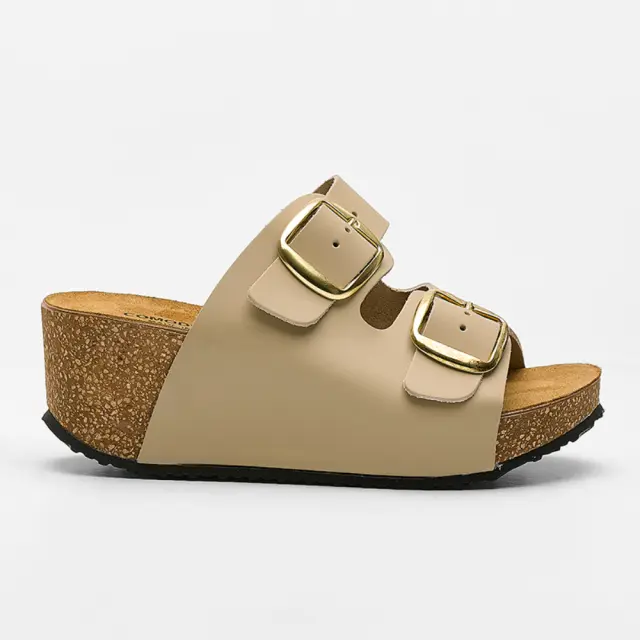 Comodissima Πέδιλα Γυναικείο δέρμα Μπεζ COM/25920630 BEIGE