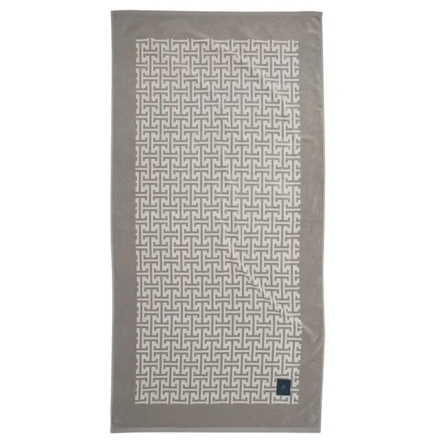 Πετσέτα Θαλάσσης 90x180 Essential Greenwich Polo Club 4006 Beige-Taupe 100% βαμβακερό 2