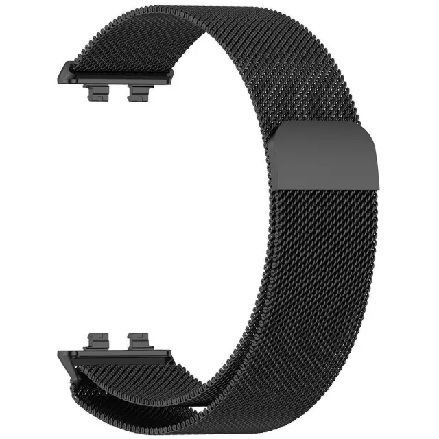 Techsuit® Milanese Λουράκι για Huawei Band 11/Band 11 Pro-Black 2