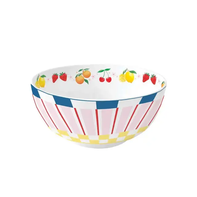 Easy Life Μπολ Πορσελάνης Fruit Mania 15x15x7cm 600ml Πολύχρωμο