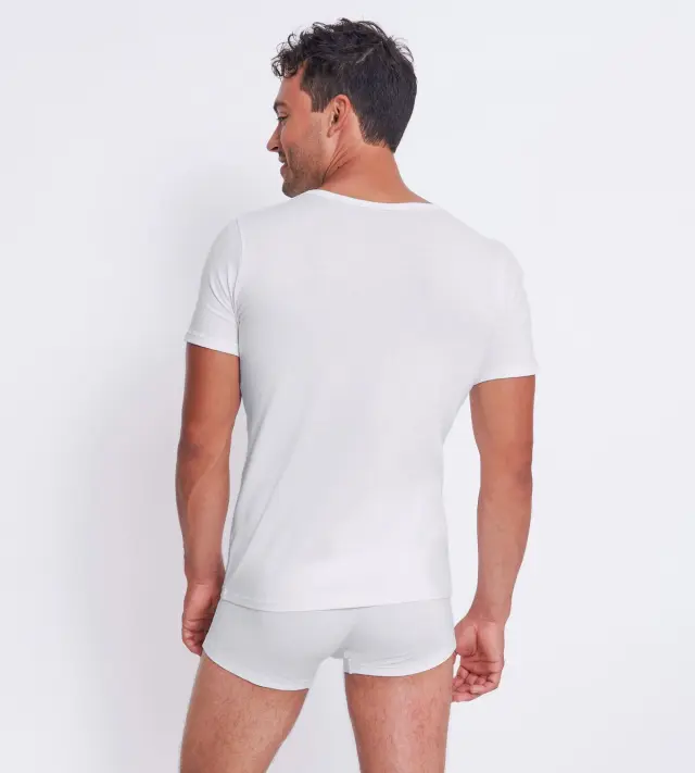 Sloggi Men Ανδρικές Φανέλες Go O-Neck ABC 2.0 Κοντομάνικες Λευκό 2-Pack 3