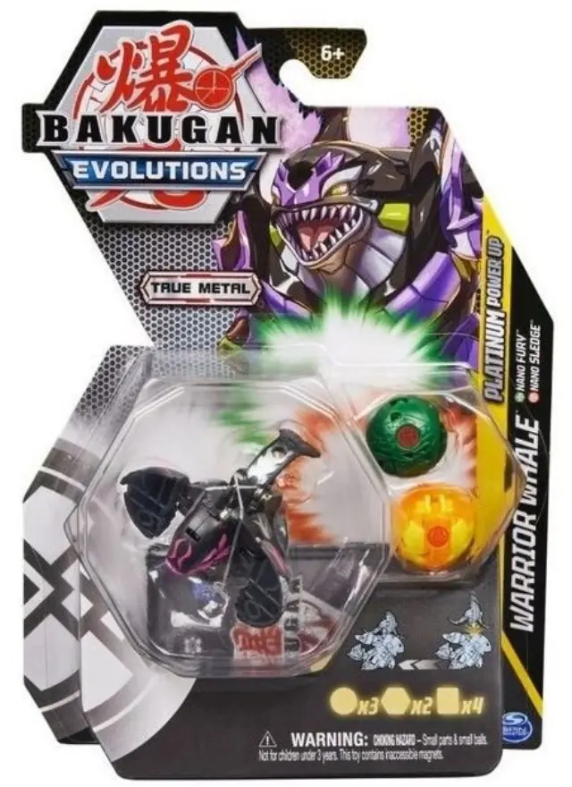 Spin Master Bakugan Evolutions: Platinum Power Up - Warrior Whale (Black) (20138080) Μαύρο