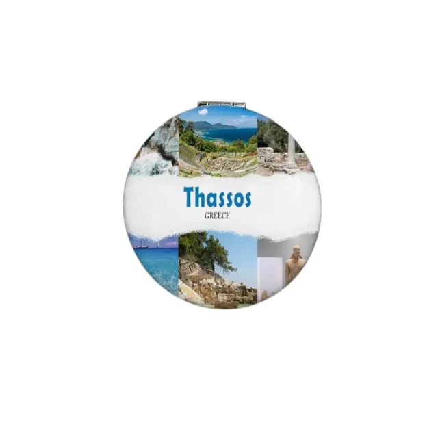 Καθρέπτης τσέπης Souvenir - Σετ 12pcs - Thassos - 7*7*3cm - 871832