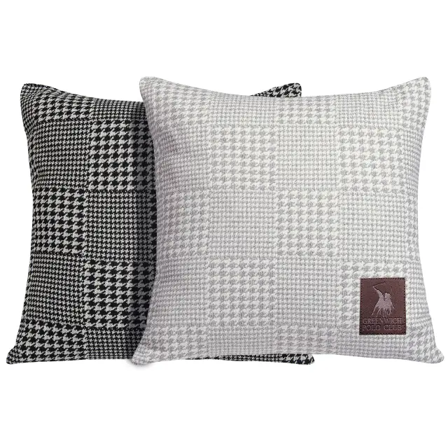 Διακοσμητικό Μαξιλάρι 42Χ42 Με Γέμιση Essential Greenwich Polo Club 2784 Εκρού-Γκρι 2
