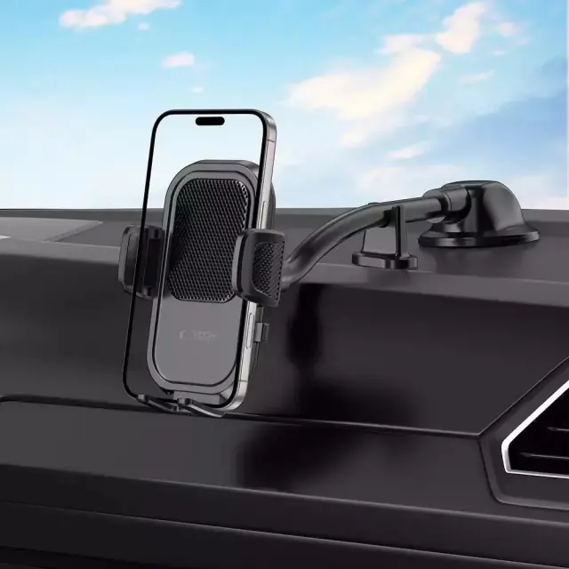 TECH-PROTECT V8 UNIVERSAL LONG ARM DASHBOARD & WINDSHIELD CAR MOUNT BLACK 2