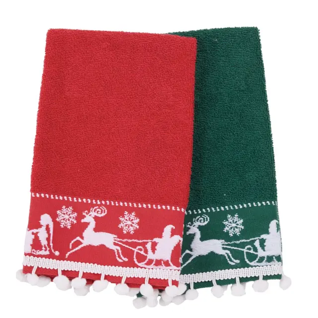 Πετσέτες Κουζίνας Σετ 2 Τεμ 30x50 Christmas Das Home 0818 Green-Red 100% βαμβακερό