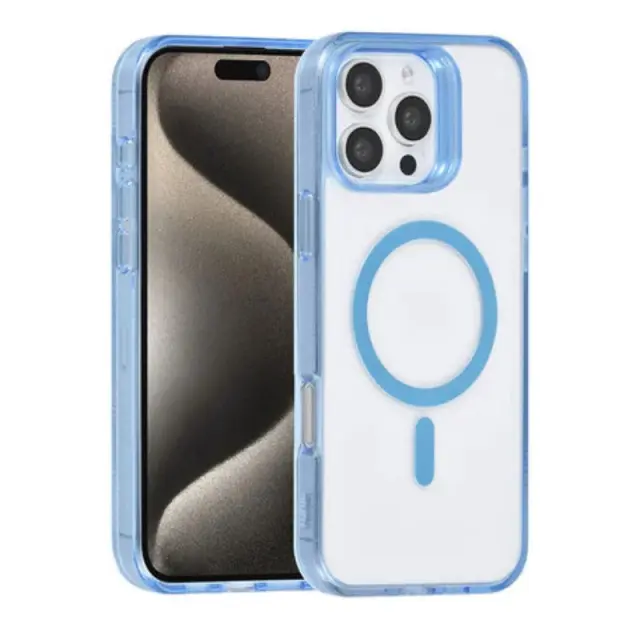 TUNIQ – iPhone 16 Pro Max – Θήκη πίσω καλύμματος – Σιλικόνη Magsafe – Μπλε