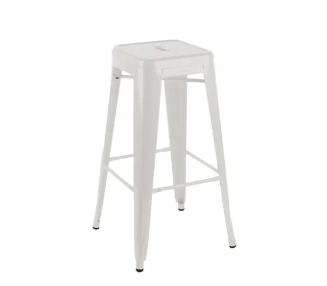 Σκαμπώ Bar RELIX Μέταλλο Άσπρο 43x43 H.76cm