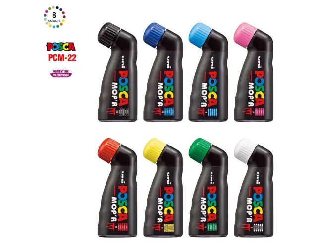 Μαρκαδόροι Σχεδίου Uni Posca PCM-22 με πάχος μύτης 3.0-19.0mm - 8 τεμάχιαPCM-22 8C 2