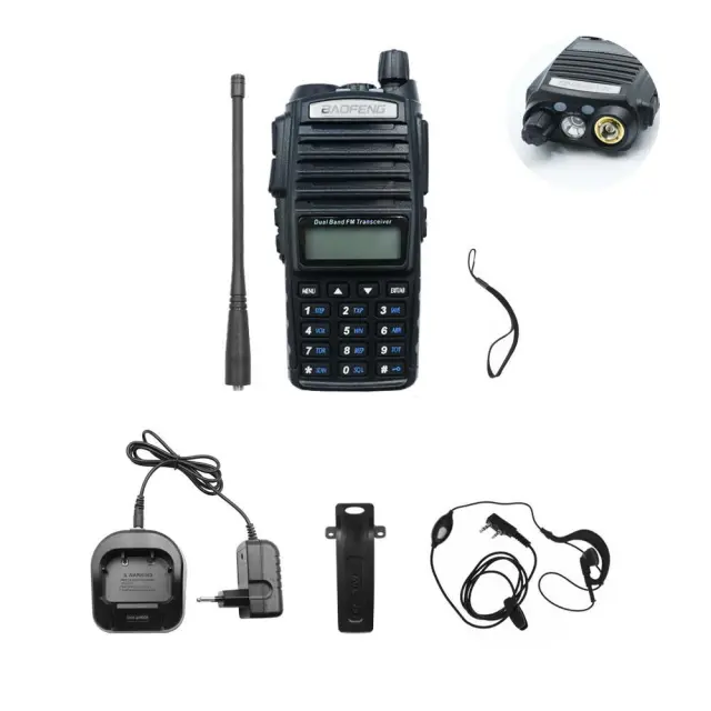 Ασύρματος Φορητός Πομποδέκτης VHF – UHF 8W 1 τμχ BAOFENG UV-82 Μαύρο