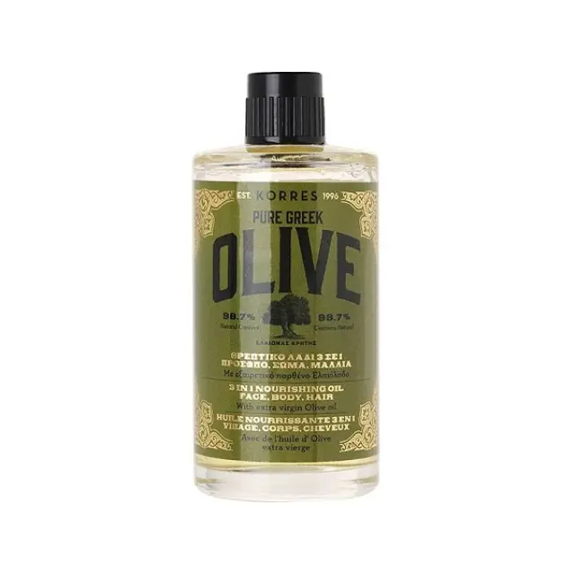 Korres Pure Greek Olive 3 in 1 Θρεπτικό Λάδι για Πρόσωπο-Σώμα-Μαλλιά 100ml 2