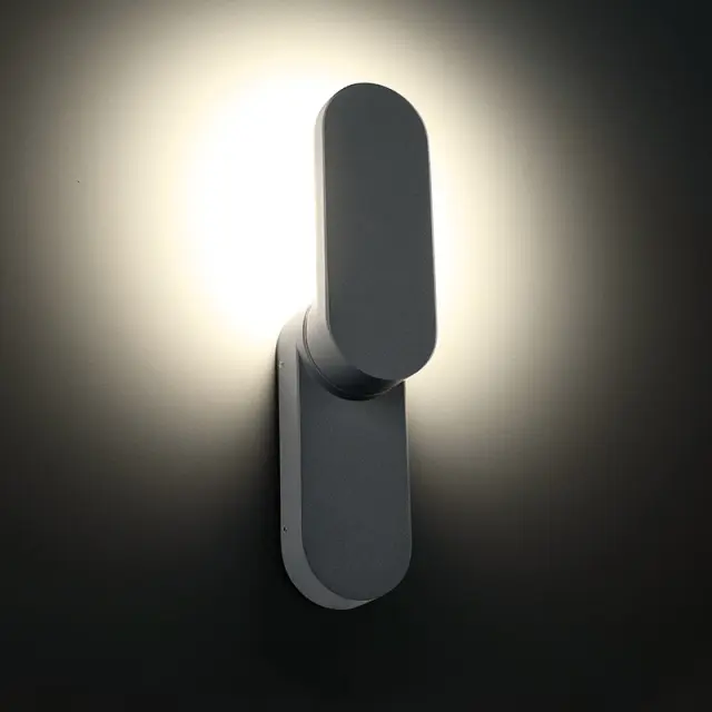 LED SMD WALL LUMINAIRE 10W 660LM 97° 230V AC 3.000K DARK GREY CRI80 IP65 30.000HRS / LG1874G 2
