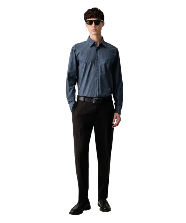 Hugo Boss - Ανδρικό Μακρυμάνικο Πουκάμισο Regular Fit Relegant 6M 50569606-405 Μπλε 3