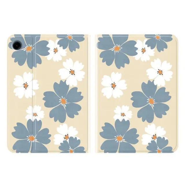 Flip Cover Θήκη για Galaxy Tab A9/A11-Beige Daisy OEM 2