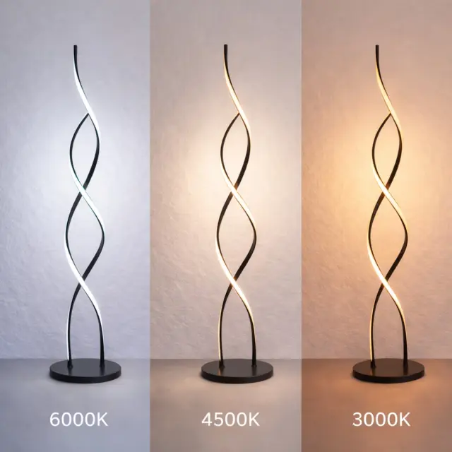 VenCore Helix Silver - Μοντέρνο Επιδαπέδιο Φωτιστικό LED 20W Ασημί Αλουμίνιο - Ρυθμιζόμενο CCT Λευκό - Ημέρας - Θερμό & Χειριστήριο - Φ25 x Υ105cm (6091-20024) 3