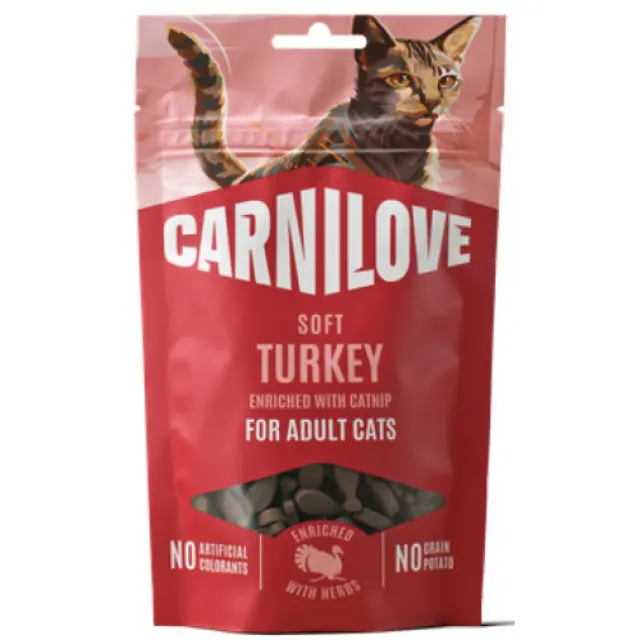 Carnilove Soft Snack Γάτας Turkey with Catnip 50gr Μονόχρωμο