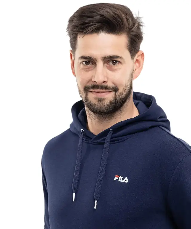 Fila - Ανδρική Μπλούζα Φούτερ Με Κουκούλα Lumezzane FAM0875-50004 Μπλε 3