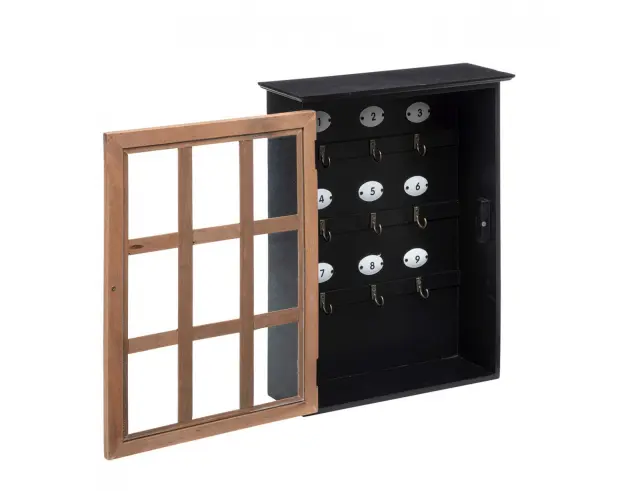 Ξύλινη Επιτοίχια Κλειδοθήκη Atmosphera Milana Key Box με 9 θέσεις και διαστάσεις 30x10x40cm 195270 2