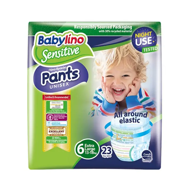 Babylino Sensitive Πάνες Βρακάκι No. 6 για 13-18kg 23τμχ