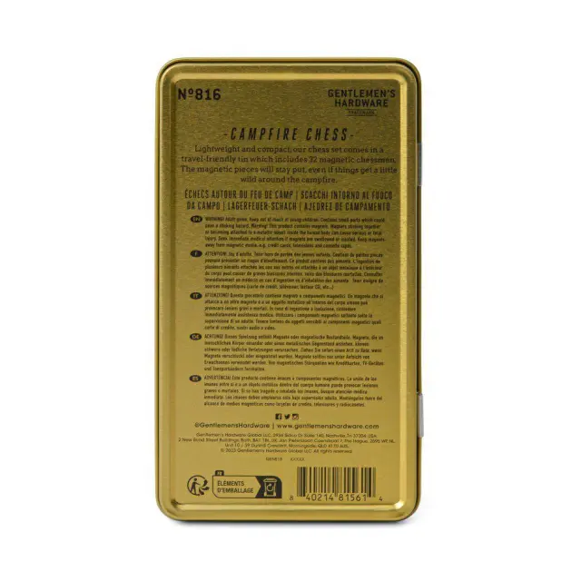 Gentlemen's Hardware® Μαγνητικό Σκάκι Ταξιδιού 2