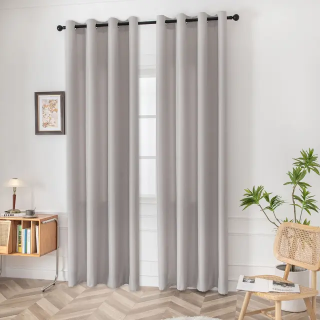 Beauty Home Ύφασμα κουρτίνας με το μέτρο μεσαίας σκίασης Effect Art 8443 Φ320 Ασημί 2