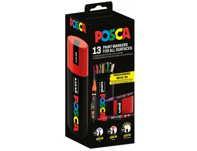 Μαρκαδόροι Σχεδίου Uni Posca PC Metal Tube 01R - 13 τεμάχιαPC METAL TUBE FULL SET - 01R 2
