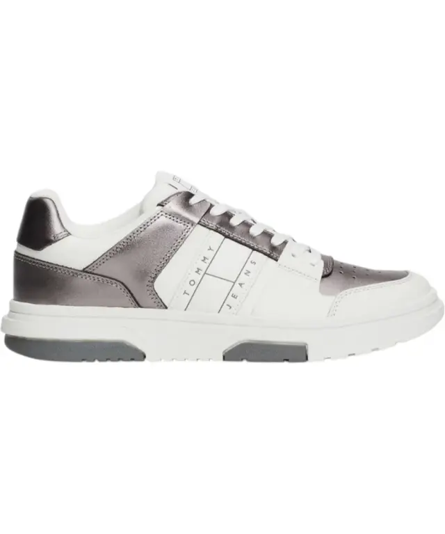 Tommy Hilfiger - Γυναικεία Sneakers Th The Brooklyn Metallic EN0EN02591-TRH Λευκό
