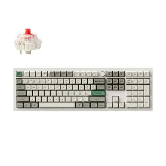 Keychron Gaming Keyboard Q6H Gateron Double-Rail Magnetic Nebula White (Q6H-P1)