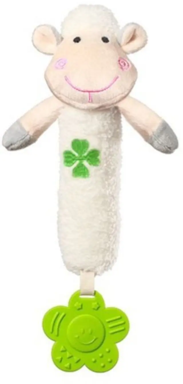 Λούτρινο Παιχνίδι με Ήχο και Μασητικό Sweet Lambie Sheep Babyono Lime 606